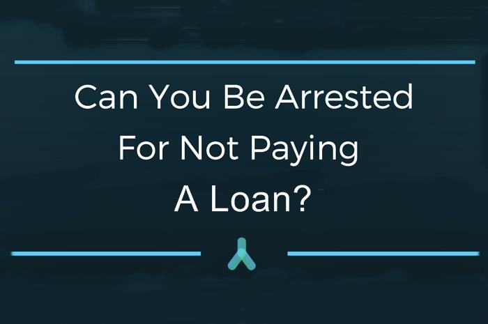 Can You Be Arrested For Not Paying A Loan?